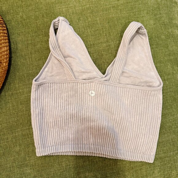 Grey Ribbed Tank Top - Picture 2 of 2